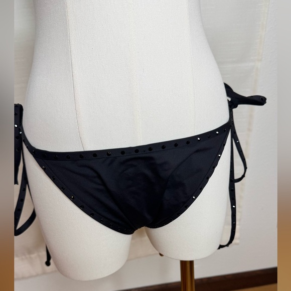 Skims Black Rhinestone Swim Triangle Bikini Set - Picture 9 of 11